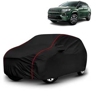 ayshu all-weather resistant car cover compatible with jeep compass bp  triple-stitched mirror amp antenna pockets with elastic bottom hem amp buckle strap  dustproof uv protection
