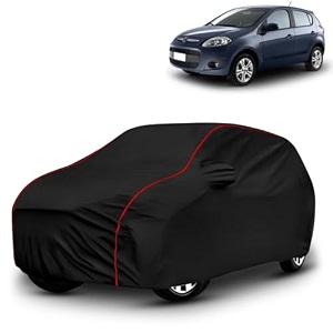 ayshu all-weather resistant car cover compatible with fiat palio  triple-stitched mirror amp antenna pockets with elastic bottom hem amp buckle strap  dustproof uv protection