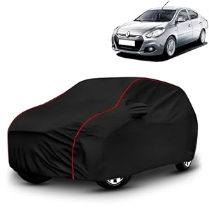 ayshu all-weather resistant car cover compatible with renault scala  triple-stitched mirror amp antenna pockets with elastic bottom hem amp buckle strap  dustproof uv protection