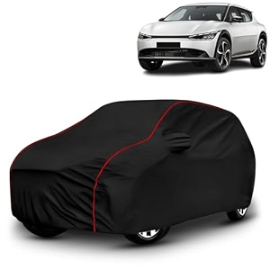 ayshu all-weather resistant car cover compatible with kia ev6  triple-stitched mirror amp antenna pockets with elastic bottom hem amp buckle strap  dustproof uv protection