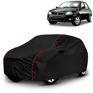 ayshu all-weather resistant car cover compatible with opel corsa  triple-stitched mirror amp antenna pockets with elastic bottom hem amp buckle strap  dustproof uv protection