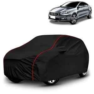 ayshu all-weather resistant car cover compatible with fiat viaggio  triple-stitched mirror amp antenna pockets with elastic bottom hem amp buckle strap  dustproof uv protection