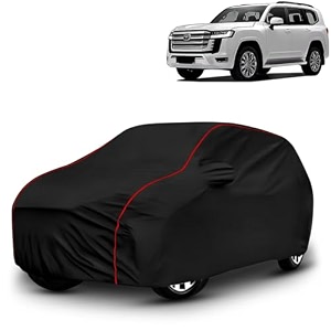 ayshu all-weather resistant car cover compatible with toyota land cruiser  triple-stitched mirror amp antenna pockets with elastic bottom hem amp buckle strap  dustproof uv protection