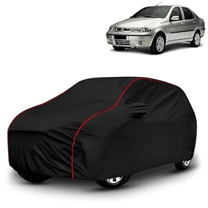 ayshu all-weather resistant car cover compatible with fiat siena  triple-stitched mirror amp antenna pockets with elastic bottom hem amp buckle strap  dustproof uv protection