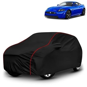 ayshu all-weather resistant car cover compatible with jaguar xk  triple-stitched mirror amp antenna pockets with elastic bottom hem amp buckle strap  dustproof uv protection
