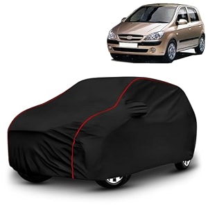 ayshu all-weather resistant car cover compatible with hyundai getz prime  triple-stitched mirror amp antenna pockets with elastic bottom hem amp buckle strap  dustproof uv protection