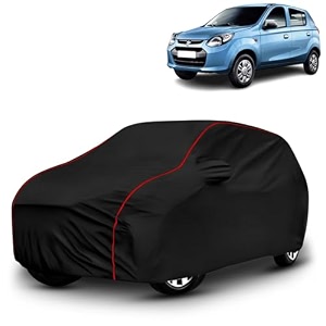 ayshu all-weather resistant car cover compatible with maruti suzuki alto 800  triple-stitched mirror amp antenna pockets with elastic bottom hem amp buckle strap  dustproof uv protection