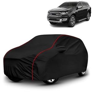 ayshu all-weather resistant car cover compatible with ford endeavour  triple-stitched mirror amp antenna pockets with elastic bottom hem amp buckle strap  dustproof uv protection