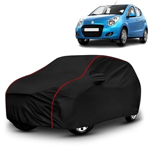 ayshu all-weather resistant car cover compatible with maruti suzuki a-star  triple-stitched mirror amp antenna pockets with elastic bottom hem amp buckle strap  dustproof uv protection