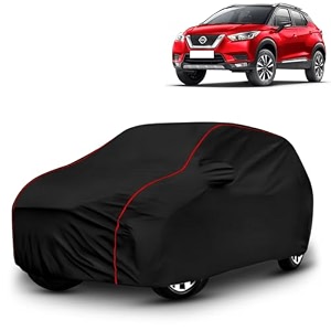 ayshu all-weather resistant car cover compatible with nissan kicks  triple-stitched mirror amp antenna pockets with elastic bottom hem amp buckle strap  dustproof uv protection