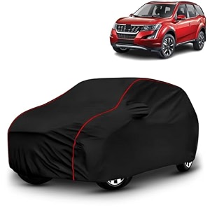 ayshu all-weather resistant car cover compatible with mahindra xuv 500  triple-stitched mirror amp antenna pockets with elastic bottom hem amp buckle strap  dustproof uv protection