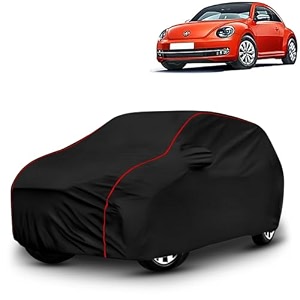 ayshu all-weather resistant car cover compatible with volkswagen beetle  triple-stitched mirror amp antenna pockets with elastic bottom hem amp buckle strap  dustproof uv protection