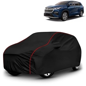 ayshu all-weather resistant car cover compatible with maruti invicto  triple-stitched mirror amp antenna pockets with elastic bottom hem amp buckle strap  dustproof uv protection
