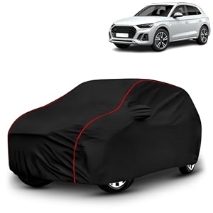ayshu all-weather resistant car cover compatible with audi q5  triple-stitched mirror amp antenna pockets with elastic bottom hem amp buckle strap  dustproof uv protection