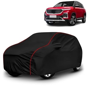 ayshu all-weather resistant car cover compatible with mg hector  triple-stitched mirror amp antenna pockets with elastic bottom hem amp buckle strap  dustproof uv protection
