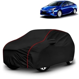 ayshu all-weather resistant car cover compatible with toyota prius  triple-stitched mirror amp antenna pockets with elastic bottom hem amp buckle strap  dustproof uv protection