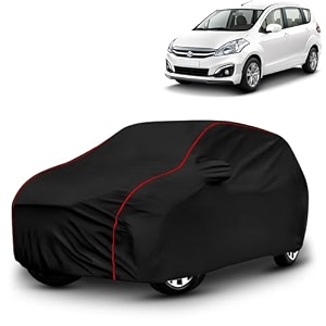 ayshu all-weather resistant car cover compatible with maruti suzuki ertiga  triple-stitched mirror amp antenna pockets with elastic bottom hem amp buckle strap  dustproof uv protection