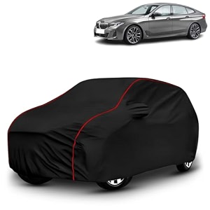 ayshu all-weather resistant car cover compatible with bmw 6gt  triple-stitched mirror amp antenna pockets with elastic bottom hem amp buckle strap  dustproof uv protection