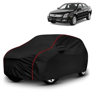 ayshu all-weather resistant car cover compatible with ford fusion  triple-stitched mirror amp antenna pockets with elastic bottom hem amp buckle strap  dustproof uv protection