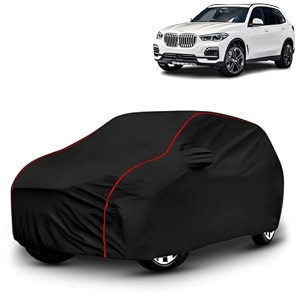 ayshu all-weather resistant car cover compatible with bmw x5m  triple-stitched mirror amp antenna pockets with elastic bottom hem amp buckle strap  dustproof uv protection