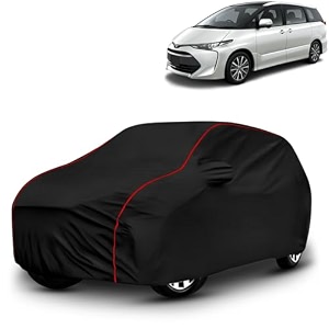 ayshu all-weather resistant car cover compatible with toyota previa  triple-stitched mirror amp antenna pockets with elastic bottom hem amp buckle strap  dustproof uv protection