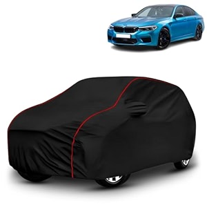 ayshu all-weather resistant car cover compatible with bmw m5  triple-stitched mirror amp antenna pockets with elastic bottom hem amp buckle strap  dustproof uv protection