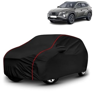 ayshu all-weather resistant car cover compatible with hyundai tucson  triple-stitched mirror amp antenna pockets with elastic bottom hem amp buckle strap  dustproof uv protection