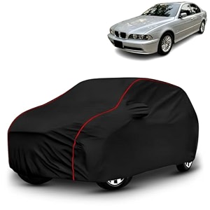 ayshu all-weather resistant car cover compatible with bmw 525i  triple-stitched mirror amp antenna pockets with elastic bottom hem amp buckle strap  dustproof uv protection