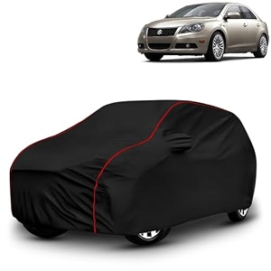 ayshu all-weather resistant car cover compatible with maruti suzuki kizashi  triple-stitched mirror amp antenna pockets with elastic bottom hem amp buckle strap  dustproof uv protection