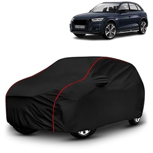 ayshu all-weather resistant car cover compatible with audi sq5  triple-stitched mirror amp antenna pockets with elastic bottom hem amp buckle strap  dustproof uv protection