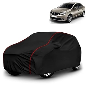 ayshu all-weather resistant car cover compatible with renault logan  triple-stitched mirror amp antenna pockets with elastic bottom hem amp buckle strap  dustproof uv protection