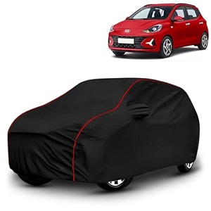 ayshu all-weather resistant car cover compatible with hyundai grand i10 nios  triple-stitched mirror amp antenna pockets with elastic bottom hem amp buckle strap  dustproof uv protection
