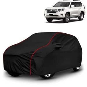 ayshu all-weather resistant car cover compatible with toyota land cruiser prado  triple-stitched mirror amp antenna pockets with elastic bottom hem amp buckle strap  dustproof uv protection