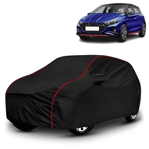 ayshu all-weather resistant car cover compatible with hyundai i20 n  triple-stitched mirror amp antenna pockets with elastic bottom hem amp buckle strap  dustproof uv protection