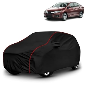 ayshu all-weather resistant car cover compatible with honda city i-dtec  triple-stitched mirror amp antenna pockets with elastic bottom hem amp buckle strap  dustproof uv protection