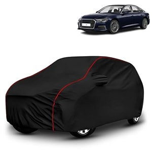 ayshu all-weather resistant car cover compatible with audi a6  triple-stitched mirror amp antenna pockets with elastic bottom hem amp buckle strap  dustproof uv protection