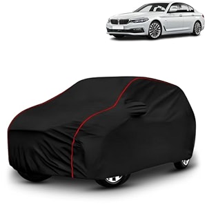 ayshu all-weather resistant car cover compatible with bmw 520i  triple-stitched mirror amp antenna pockets with elastic bottom hem amp buckle strap  dustproof uv protection