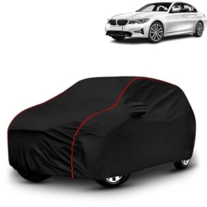 ayshu all-weather resistant car cover compatible with bmw 3 series  triple-stitched mirror amp antenna pockets with elastic bottom hem amp buckle strap  dustproof uv protection