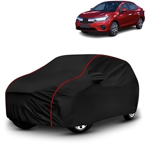 ayshu all-weather resistant car cover compatible with honda city hybrid ehev  triple-stitched mirror amp antenna pockets with elastic bottom hem amp buckle strap  dustproof uv protection