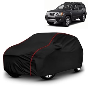 ayshu all-weather resistant car cover compatible with nissan xterra  triple-stitched mirror amp antenna pockets with elastic bottom hem amp buckle strap  dustproof uv protection