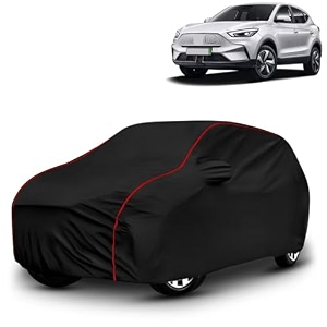 ayshu all-weather resistant car cover compatible with mg zs ev  triple-stitched mirror amp antenna pockets with elastic bottom hem amp buckle strap  dustproof uv protection