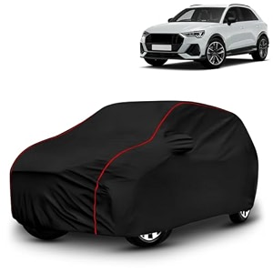 ayshu all-weather resistant car cover compatible with audi q3  triple-stitched mirror amp antenna pockets with elastic bottom hem amp buckle strap  dustproof uv protection
