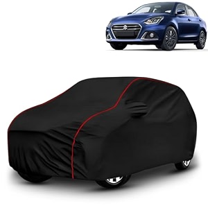 ayshu all-weather resistant car cover compatible with maruti suzuki swift dzire  triple-stitched mirror amp antenna pockets with elastic bottom hem amp buckle strap  dustproof uv protection