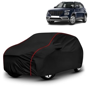 ayshu all-weather resistant car cover compatible with hyundai venue  triple-stitched mirror amp antenna pockets with elastic bottom hem amp buckle strap  dustproof uv protection