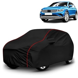 ayshu all-weather resistant car cover compatible with volkswagen tiguan  triple-stitched mirror amp antenna pockets with elastic bottom hem amp buckle strap  dustproof uv protection