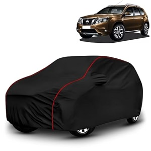 ayshu all-weather resistant car cover compatible with nissan terrano  triple-stitched mirror amp antenna pockets with elastic bottom hem amp buckle strap  dustproof uv protection