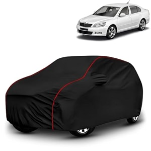 ayshu all-weather resistant car cover compatible with skoda laura  triple-stitched mirror amp antenna pockets with elastic bottom hem amp buckle strap  dustproof uv protection
