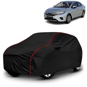 ayshu all-weather resistant car cover compatible with honda city zx  triple-stitched mirror amp antenna pockets with elastic bottom hem amp buckle strap  dustproof uv protection