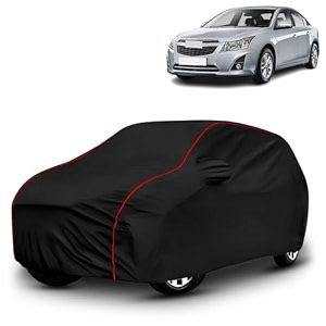 ayshu all-weather resistant car cover compatible with chevrolet cruze  triple-stitched mirror amp antenna pockets with elastic bottom hem amp buckle strap  dustproof uv protection