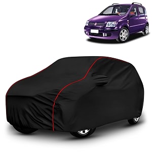 ayshu all-weather resistant car cover compatible with fiat panda  triple-stitched mirror amp antenna pockets with elastic bottom hem amp buckle strap  dustproof uv protection